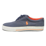 POLO RALPH LAUREN Mens Low Top Trainers Canvas Navy & Orange UK 8 Casual Stylish