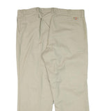 DICKIES Mens Cotton Blend Beige Regular Straight Trousers W42 L30 Workwear