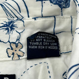 Trader Bay Floral Hawaiian Shirt - Large Blue Cotton