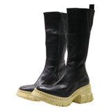 ASOS High Boots Black Leather Womens UK 5