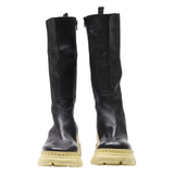 ASOS High Boots Black Leather Womens UK 5