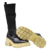 ASOS High Boots Black Leather Womens UK 5