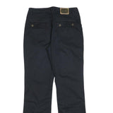 THE BEST Womens Regular Navy Blue Cotton Blend Trousers W30 L34 Zip Closure