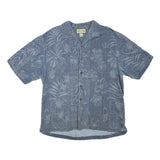 JAMAICA JAXX Mens Blue Floral Print Hawaiian Shirt M Lightweight Summer