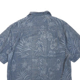 JAMAICA JAXX Mens Blue Floral Print Hawaiian Shirt M Lightweight Summer