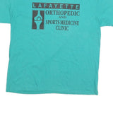 HANES Mens Blue Orthopedic Sports Medicine Clinic Graphic T-Shirt M Short Sleeve