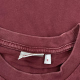 Carhartt Spellout T-Shirt - Small Burgundy Cotton