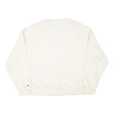 CHAMPION Mens White XL Crew Neck Cotton Blend Sweatshirt Classic Logo