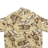PAVANA JACK Mens Beige Rayon Shirt XL Beach Print Button Front Relaxed Fit