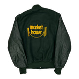 Made In USA Holloway College Varsity Jacket - Large Green Wool Blend