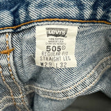 Levis Denim Shorts - 29W 10L Light Wash Cotton