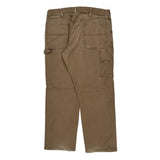 Dickies Cargo Carpenter Trousers - 36W 32L Brown Cotton