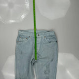 501 Levis Jeans - 30W 28L Light Wash Cotton