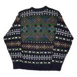 Made In USA Chaps Ralph Lauren Sweater - Large Multicoloured Cotton