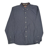 Levis Striped Shirt - Large Blue Cotton