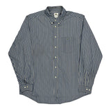 Lacoste Striped Shirt - Large Blue Cotton