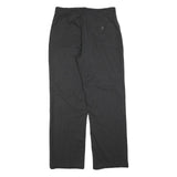 HIS JEANS Mens Cotton Blend Black Regular Straight Trousers W31 L31 Classic Zip