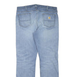 CARHARTT Mens Jeans Blue Regular Straight Denim Light W38 L34 Zip Cotton Blend