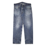 LEVI'S 505 Mens Jeans Blue Regular Straight Denim Medium W35 L30 Classic Zip