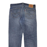 LEVI'S 505 Mens Jeans Blue Regular Straight Denim Medium W35 L30 Classic Zip