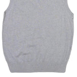 APT 9 Womens Grey & Black Argyle Cotton Blend Patterned V-Neck Jumper S