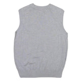 APT 9 Womens Grey & Black Argyle Cotton Blend Patterned V-Neck Jumper S