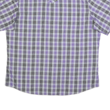 WRANGLER Mens Purple & Black Check Shirt XL Western Short Sleeve Casual Retro
