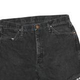 WRANGLER Mens Black Cotton Denim Cut-Off Shorts XL W34 Distressed Raw Hem