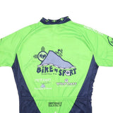 GIORDANA Mens Green & Navy Graphic Cycling Jersey L Short Sleeve Zip Up