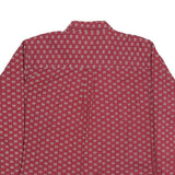 LINKS Mens Red Patterned Shirt XL Button-Down Collar Long Sleeve Casual