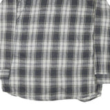 FIELD MASTER Mens Grey & White Check Cotton Blend Shirt L Casual Button Front