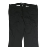 DICKIES Womens Black Regular Fit Straight Cotton Blend Trousers W40 L28 Workwear