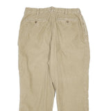 DANIEL CREMIEUX Mens Cotton Beige Regular Tapered Trousers W33 L30 Classic Zip
