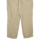 DANIEL CREMIEUX Mens Cotton Beige Regular Tapered Trousers W33 L30 Classic Zip