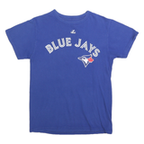 MAJESTIC Mens Blue Jays Blue T-Shirt S Short Sleeve Round Neck Lawrie 13