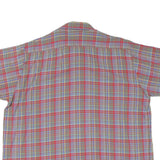 Mens Blue & Red Cotton Blend Plaid Shirt XL Casual Short Sleeve Summer