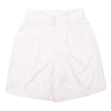 LIZ CLAIBORNE Womens Shorts White Casual Plain S W26 Cotton Blend