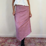 Unbranded Midi Skirt - 28W UK 8 Pink Polyester