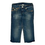True Religion Cropped Jeans - 27W US 2 Blue Cotton