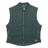 OLYMPIA Womens Green Quilted Zip Vest M Polyester Blend Stylish Outdoor