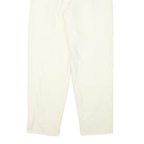 Womens Relaxed Fit Wool Cream Trousers W25 L28 Zip Closure Plain