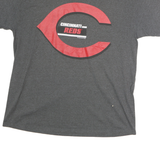MERCHANDISE Mens Grey Cincinnati Reds Graphic T-Shirt XL Short Sleeve Crew Neck