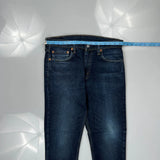 Levis Slim Fit Jeans - 33W 30L Dark Wash Cotton