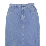 LEE Womens Blue Denim Straight Knee Length Denim Skirt M Classic Style
