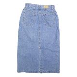 LEE Womens Blue Denim Straight Knee Length Denim Skirt M Classic Style