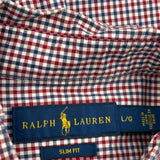Ralph Lauren Checked Shirt - Large Blue Cotton