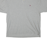 TOMMY HILFIGER Mens Grey Polo Shirt 2XL Cotton Blend Classic Fit Casual