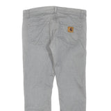 CARHARTT Mens Regular Fit Grey Cotton Blend Zip Jeans W33 L28 Casual Durable