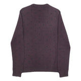 FARAH Mens Maroon Patterned Wool Blend Crew Neck Basic Knit M Jumper