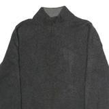 PATAGONIA Mens Grey Plain Cotton Pullover Jumper M Half Zip Casual Winter